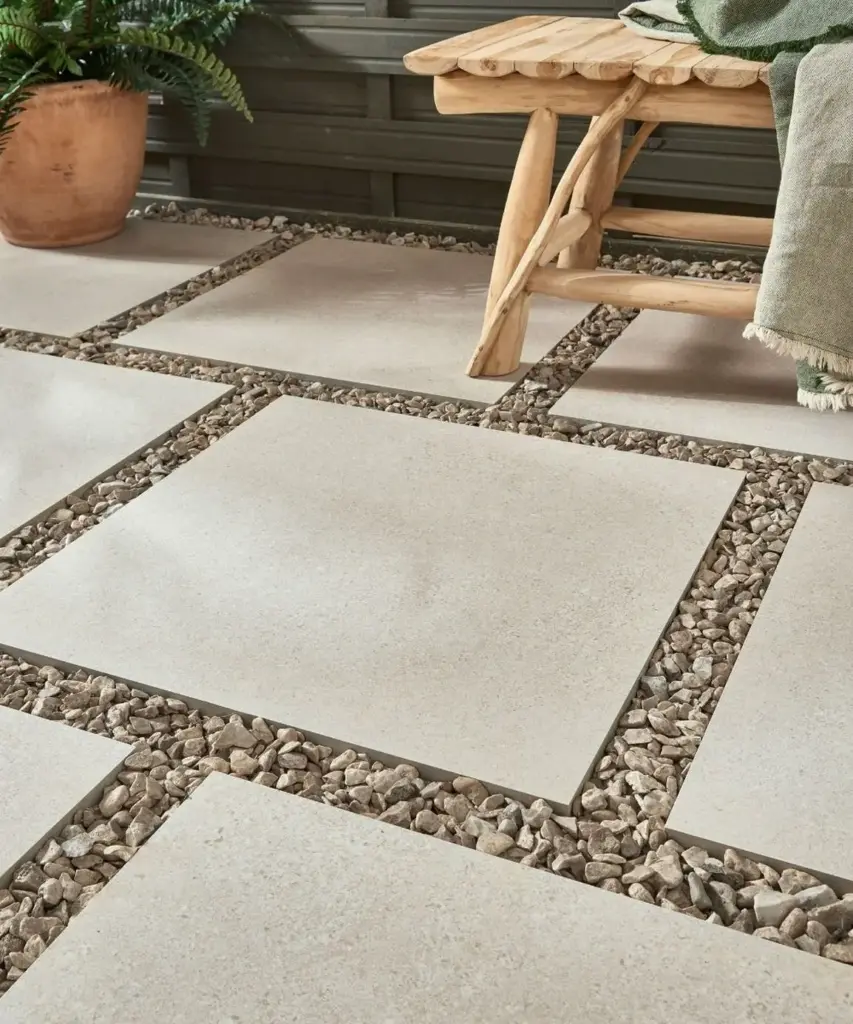 Bowden 24x24 Grip Porcelain 2cm Paver Tile in Oat in 2025 | Paver tiles