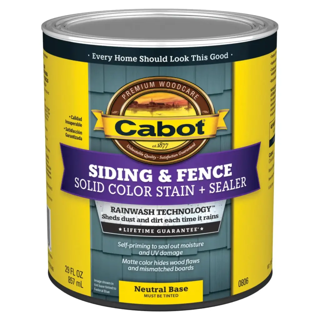 Cabot Siding and Fence Tintable Neutral Base Solid Exterior Wood Stain
