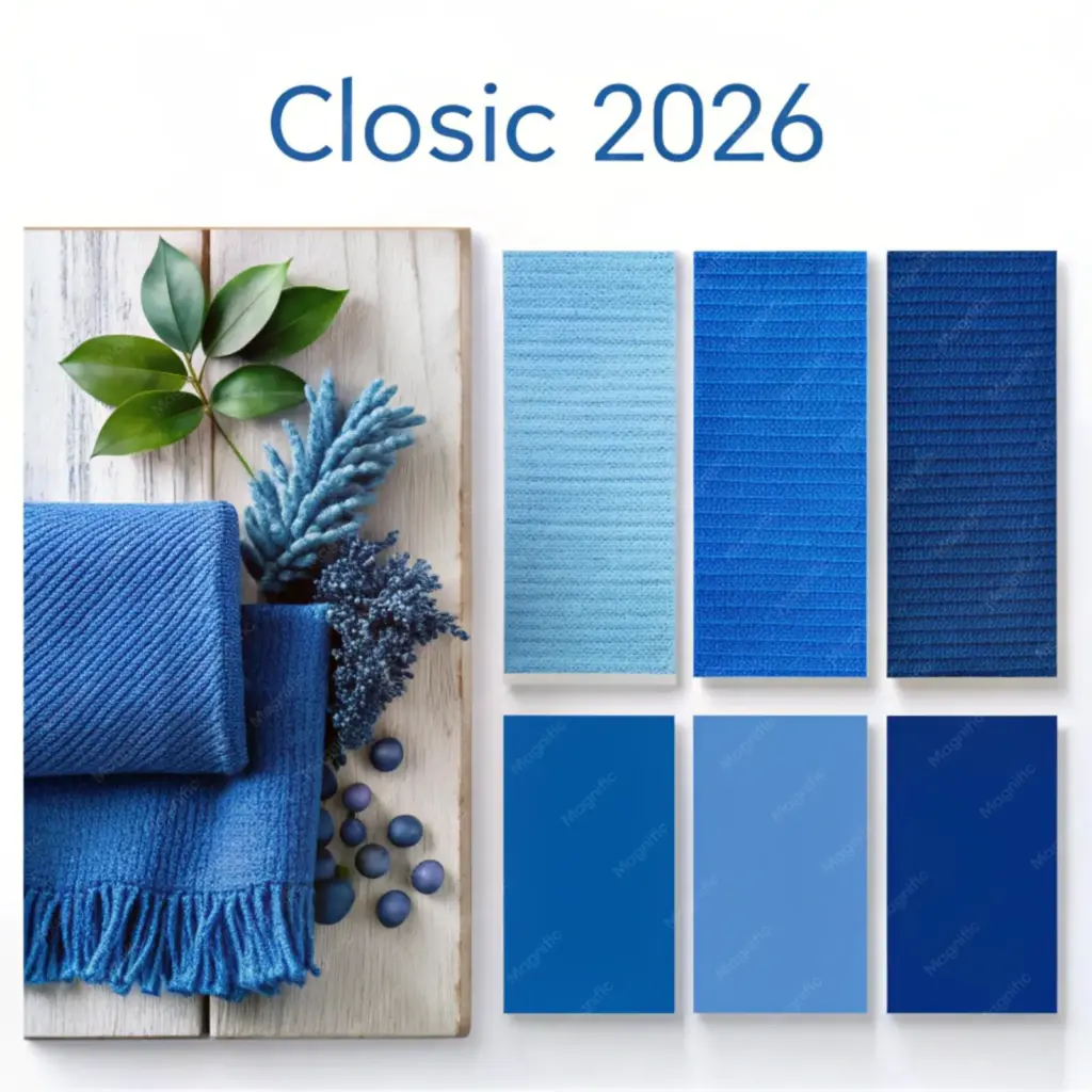 Color Swatches Featuring Classic Blue for 2026 Color Trend | Premium AI