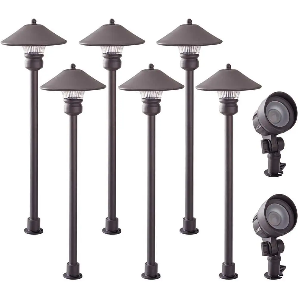 Hampton Bay Pearson Low-Voltage Bronze Integrated LED Outdoor Landscape